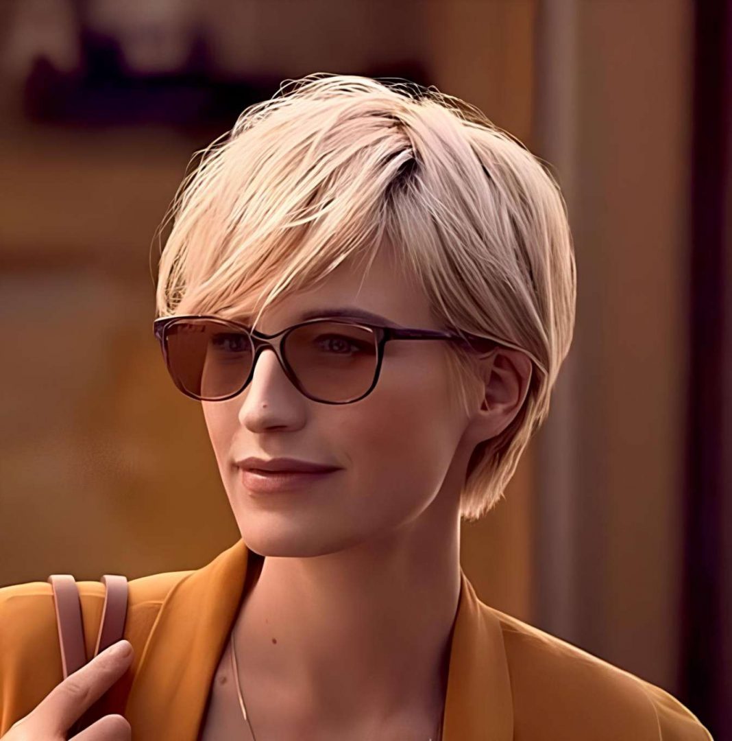 Chic and Casual: Blonde Bob with Side Bangs