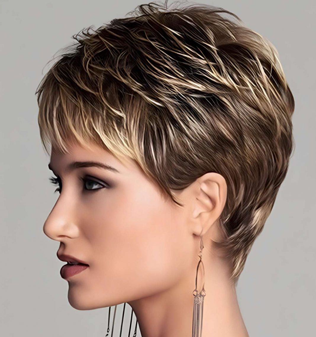 Elegant Pixie with Subtle Highlights
