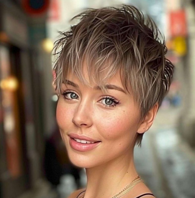 Fresh and Fun The Textured Pixie with Highlights