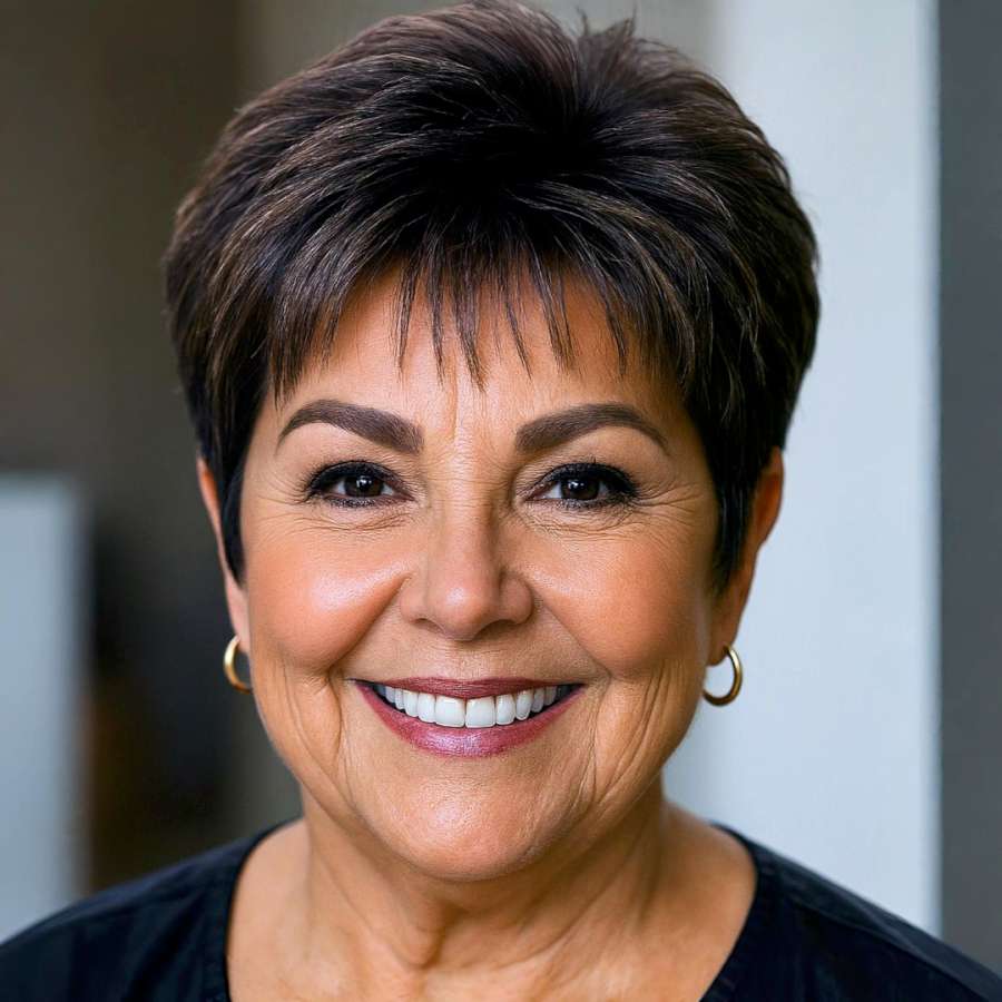 Soft Tapered Pixie Cut for Mature Women