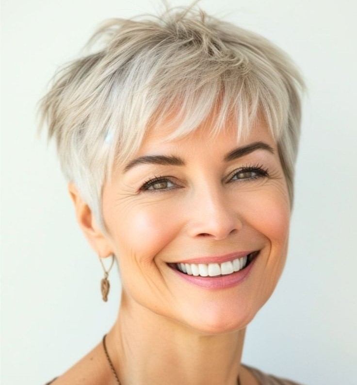 Sophisticated Silver Pixie for Mature Women