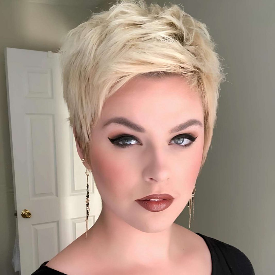 Short Blonde Pixie with Textured Layers