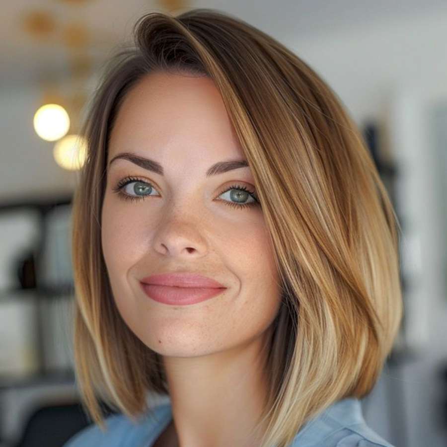 Sun-Kissed Perfection: The Honey Blonde Lob