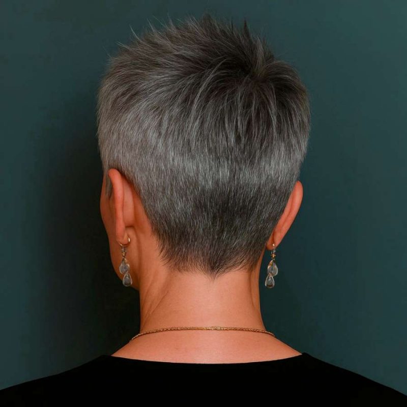 Back View of a Precision Tapered Pixie Cut