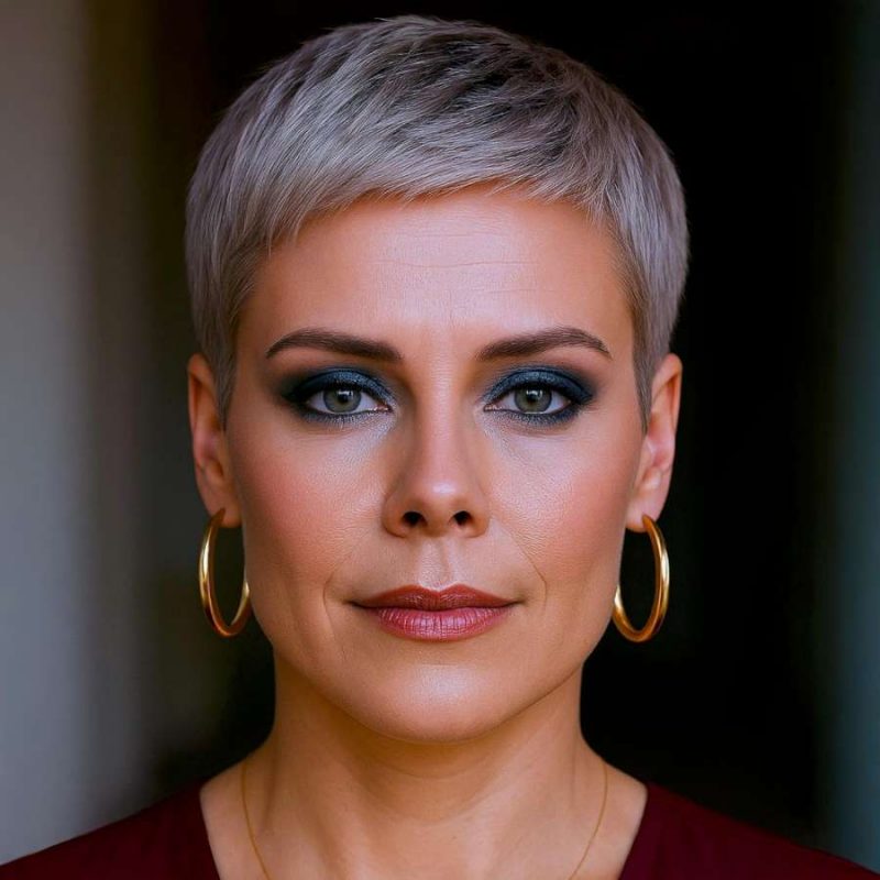 Fierce Front-Facing Pixie with Dramatic Eye Focus