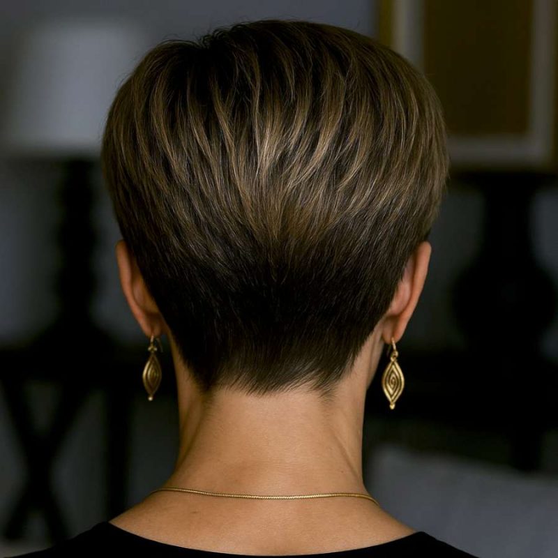 Tapered Back View with Precision and Volume