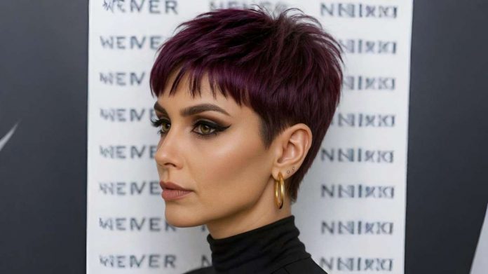 Modern Plum Pixie Cuts That Radiate Bold Elegance